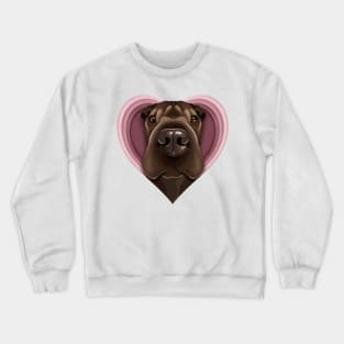 Shar Pei Heart Crewneck Sweatshirt